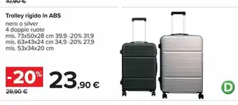 Carrefour Iper Trolley rigido in abs offerta