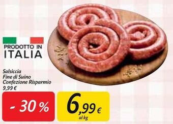 Carrefour Market Salsiccia fine di suino confezione risparmio offerta