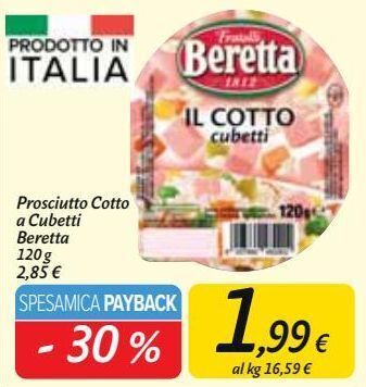 Carrefour Market Prosciutto cotto a cubetti beretta offerta