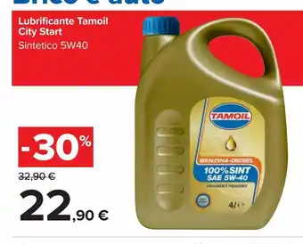 Carrefour Iper Lubrificante tamoil city start sintetico 5 w 40 offerta