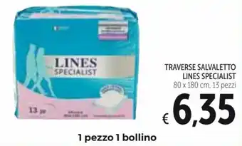 Spazio Conad Lines Specialist Traverse salvaletto 80 x 180 cm, 13 pezzi offerta