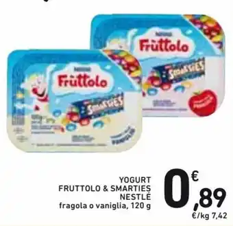 Spazio Conad Nestlé Frùttolo & Smarties Yogurt 120 g offerta