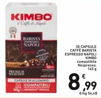 Spazio Conad Kimbo 30 capsule caffè barista espresso napoli 165 g offerta