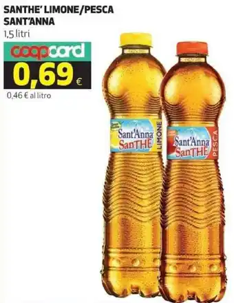 Coop Sant'Anna Santhè Limone/Pesca 1,5 litri offerta