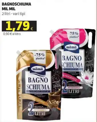 Coop mil mil Bagnoschiuma 2 litri offerta
