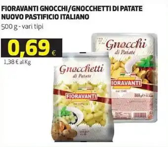 Fioravanti Gnocchi/Gnocchetti di patate nuovo pastificio italiano 500 g