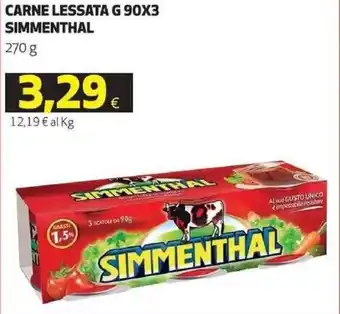 Coop Simmenthal Carne Lessata 90 g x 3 offerta