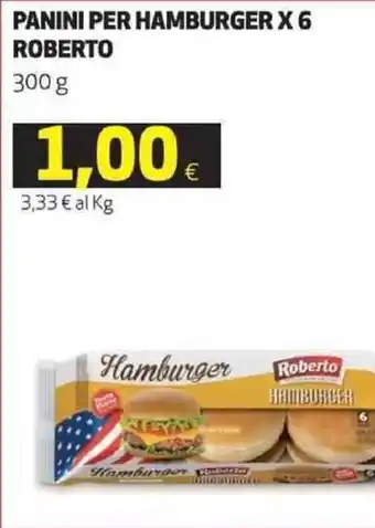 Coop Roberto Panini per hamburger x 6 300 g offerta