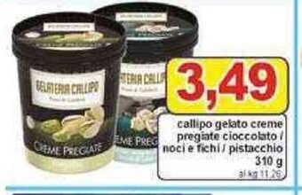 Pewex Callipo gelato creme pregiate cioccolato / noci e fichi / pistacchio 310 g offerta