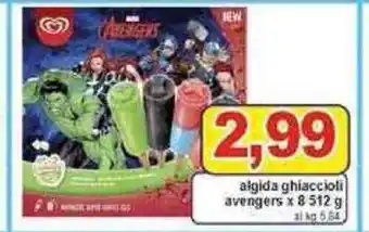 Pewex Algida Ghiaccioli avengers x 8 512 g offerta
