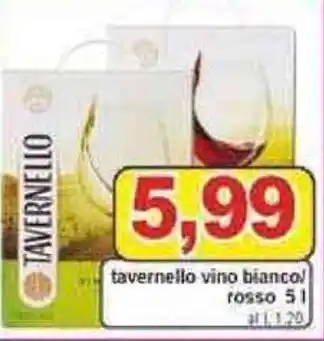 Tavernello vino bianco/rosso 5 l