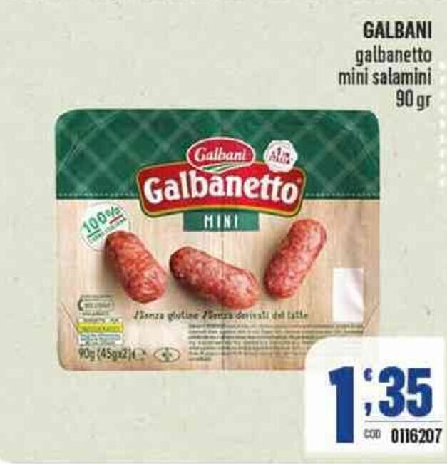 Galbani mini salamini 90 gr offerta di Gruppo di Palo