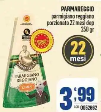 Gruppo di Palo Parmareggio parmigiano reggiano porzionato 22 mesi dop 250 gr offerta