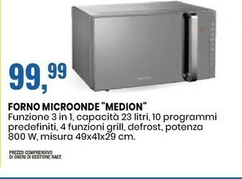 Eurospin Medion Forno Microonde offerta