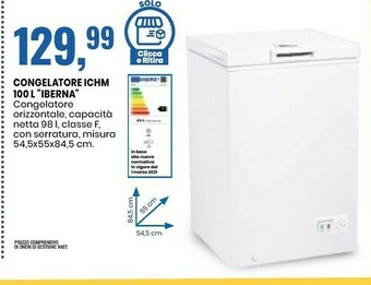 Iberna Congelatore Ichm 100l