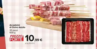 Arrosticini di ovino adulto 30 pz 600 g