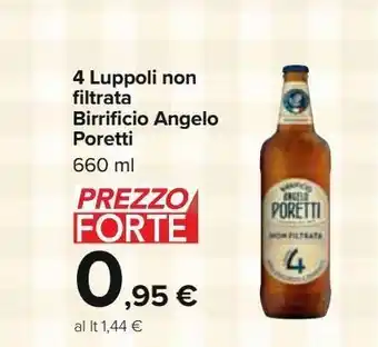 4 luppoli non filtrata birrificio angelo parodi 660 ml