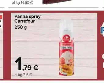 Carrefour Iper Panna spray carrefour 250 g offerta