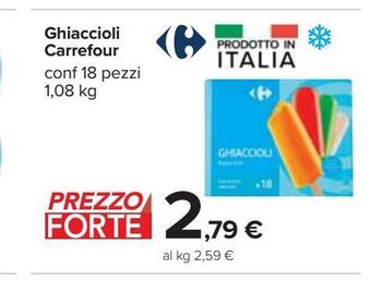 Carrefour Iper Ghiaccioli carrefour conf 18 pezzi 1.08 kg offerta