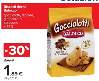 Carrefour Iper Biscotti ricchi balocco 700 g offerta