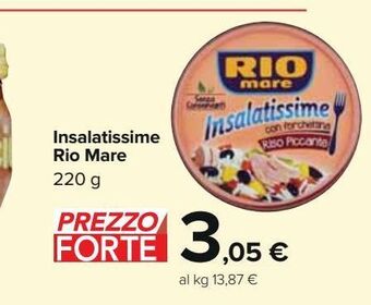 Carrefour Iper Insalatissime rio mare 220 g offerta