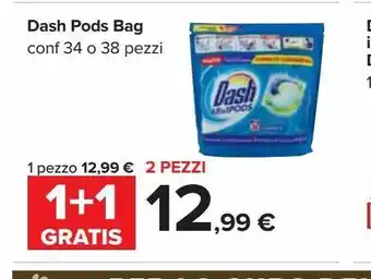 Carrefour Iper Dash pods bag conf 34 o 38 pezzi offerta