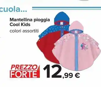 Carrefour Iper Mantellinoa pioggia cool kids colori assortiti offerta