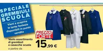 Carrefour Iper Vasto assortimento di grembiuli o casacche scuola a partire da offerta