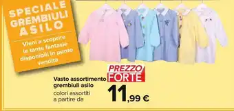 Vasto assortimento grembiuli asilo colori assortiti a partiere da