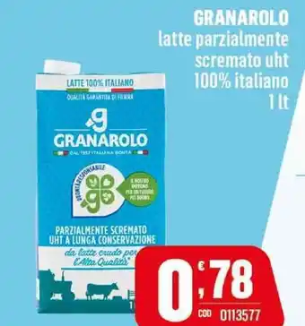 Gruppo di Palo Granarolo Latte Parzialmente scremato uht 100% italiano 1 lt offerta