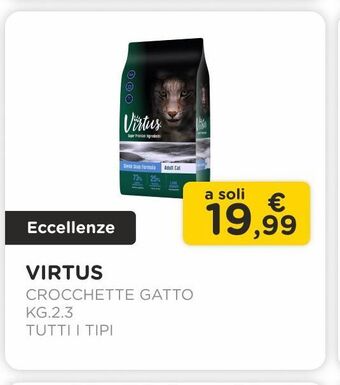 Arcaplanet Virtus/ crocchette gatto/ kg.2.3 /tutti i tipi offerta
