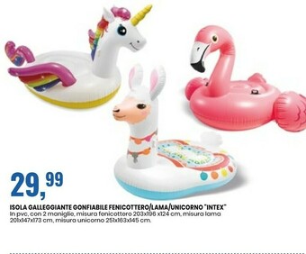 Eurospin Misura Incluso Isola Galleggiante Gonfiabile Fenicottero/lama/unicorno offerta