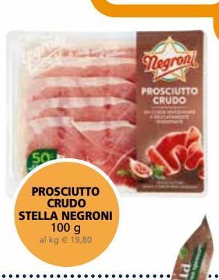 Prosciutto crudo stella negroni 100g
