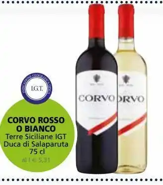 Il Gigante Corvo rosso o bianco 75cl offerta