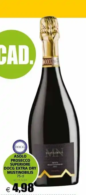 Il Gigante Asolo prosecco superiore docg extra dry mustinobilis 75cl offerta