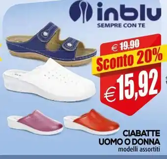 Il Gigante Ciabatte uomo o donna offerta