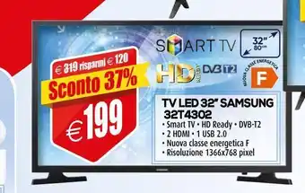 Il Gigante Tv led 32'' samsung 32t4302 offerta