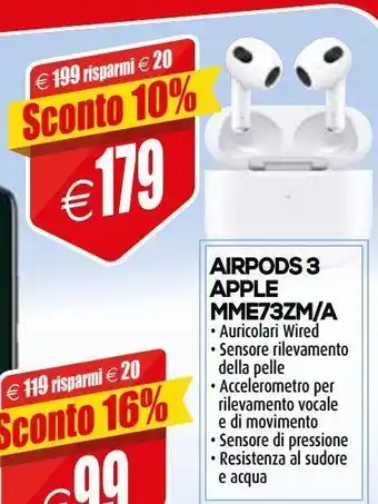 Il Gigante Airpods 3 apple mme73zm/a offerta