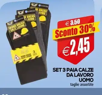 Il Gigante Set 3 paia calze da lavoro uomo offerta
