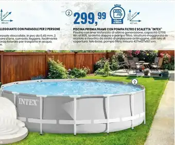Eurospin Piscina Prisma Frame Con Pompa Filtrato E Scalet offerta