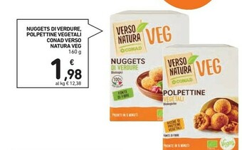 Conad Conad - Polpettine Vegetali Biologiche Verso Natura Veg 160 G(ml) offerta