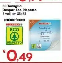 Despar Despar 50 Tovaglioli Eco Rispetto offerta