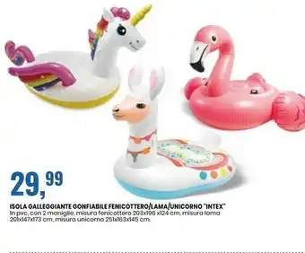 Eurospin Misura Incluso Isola Galleggiante Gonfiabile Fenicottero/lama/unicorno offerta