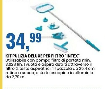 Intex Kit Pulizia Deluxe Per Filtro