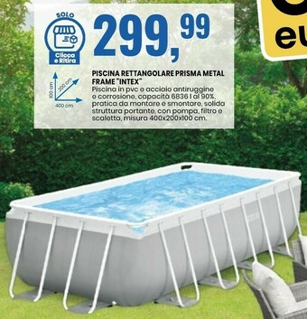 Eurospin Intex Piscina Rettangolare Prisma Metal Frame offerta