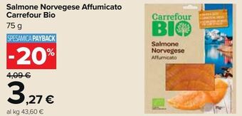 Carrefour Market Salmone norvegese affumicato carrefour bio offerta