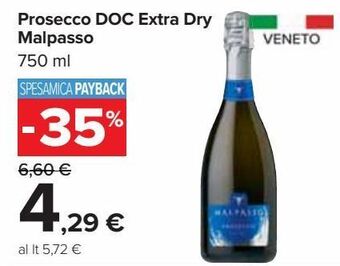 Carrefour Market Prosecco doc extra dry malpasso offerta