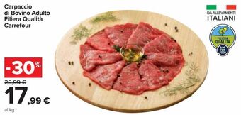 Carrefour Market Carpaccio di bovino adulto filiera qualitá carrefour offerta
