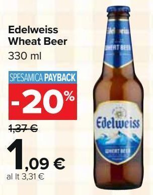 Carrefour Market Edelweiss wheat beer offerta