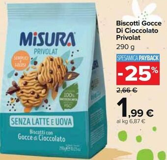 Carrefour Market Biscotti gocce di cioccolato privolat offerta